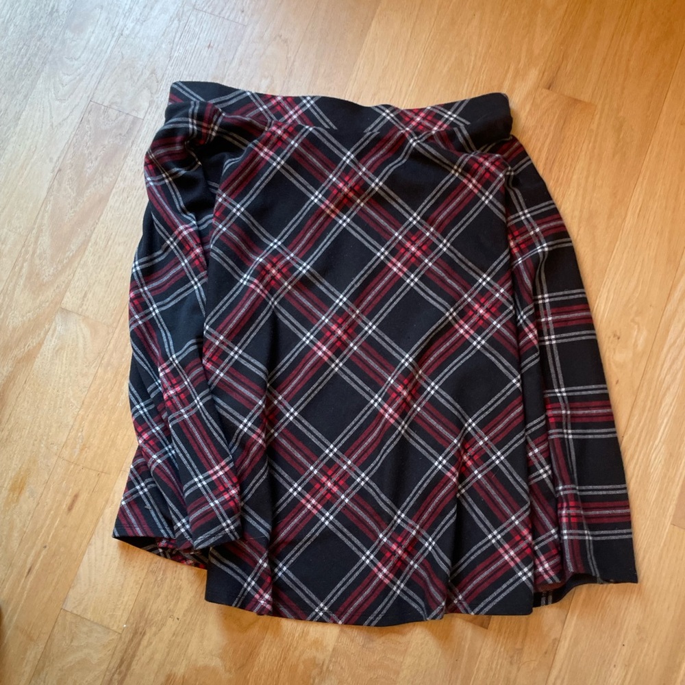 Plaid A Line Skirt - Picture 1 of 3